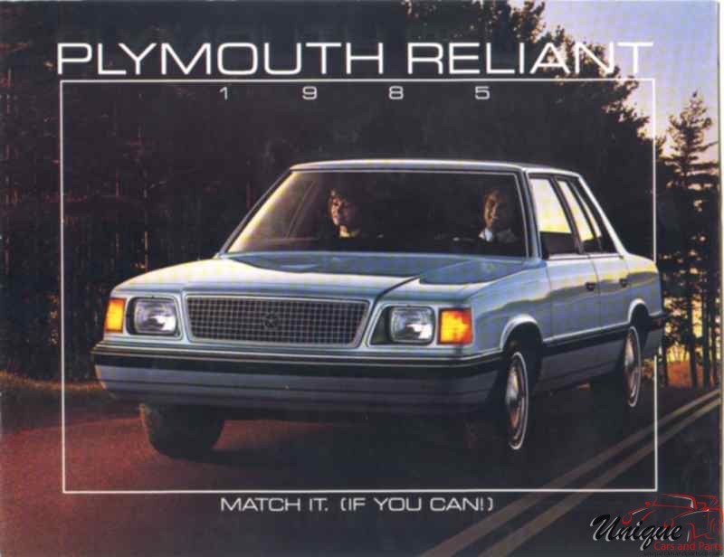 1985 Plymouth Reliant Brochure Page 4